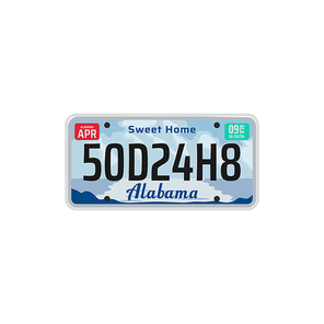 Car number or vehicle license plats vector design. Metal or plastic registration plate for identification of auto, trucks and motorcycles in USA state