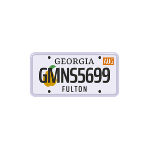 Car number or vehicle license plats vector design. Metal or plastic registration plate for identification of auto, trucks and motorcycles in USA state