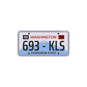 Car number or vehicle license plats vector design. Metal or plastic registration plate for identification of auto, trucks and motorcycles in USA state