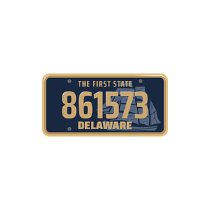 Car number or vehicle license plats vector design. Metal or plastic registration plate for identification of auto, trucks and motorcycles in USA state