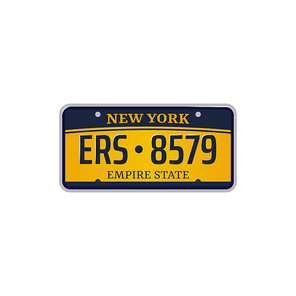 Car number or vehicle license plats vector design. Metal or plastic registration plate for identification of auto, trucks and motorcycles in USA state