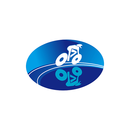 Sportsman on mountain bike isolated icon. Vector cyclist on bicycle, extreme sport racing