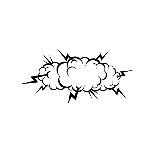 Burst explosion isolated comic clouds. Vector cartoon bomb burst, bang symbol