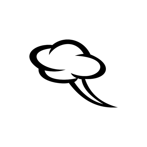 Speech bubble isolated cloud. Vector comic empty chat or communication monochrome sign