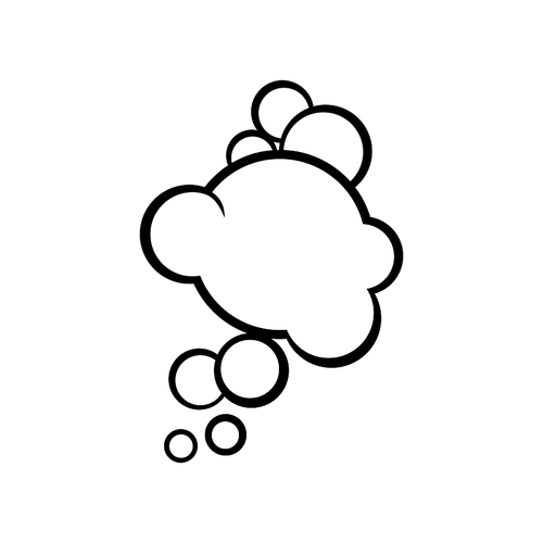 Cloud in motion isolated comic crash or dust symbol. Vector bubble from bomb burst