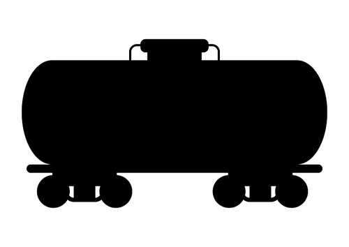 Illustration of oil rail tank. Industrial equipment in flat style.