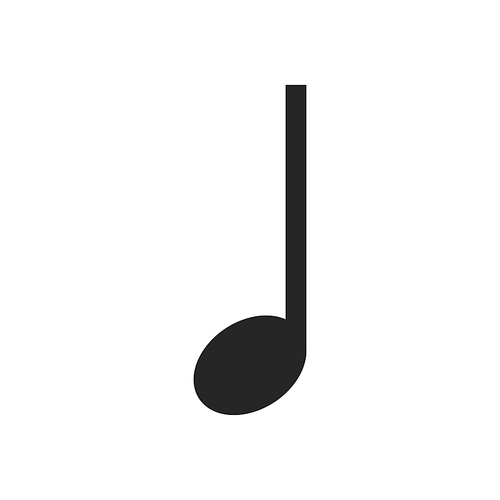 Song or melody sign isolated monochrome symbol. Vector representation in musical notation