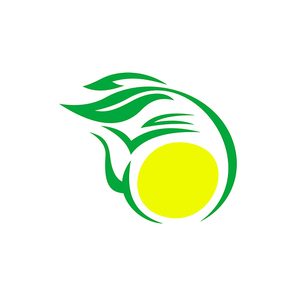 Tea with lemon isolated creative logo. Vector herbal hot drink with citrus fruit and garden herbs