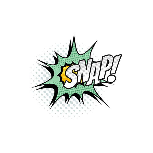 Comic sound blast, Snap bubble chat cartoon icon. Vector Snap sound blast, explosion boom burst, superhero comic book art