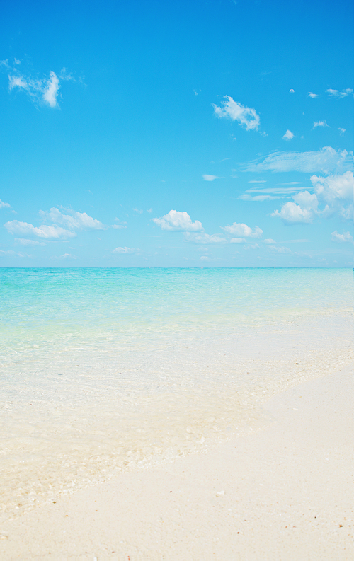 Beautiful nautical landscape - asian beach, white sand