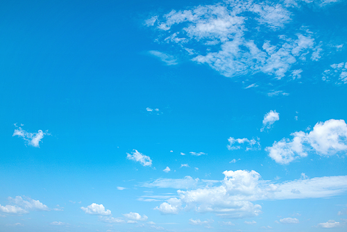 Beautiful view of a summer and cloudy sky