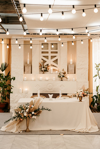 Banquet hall for weddings, banquet hall decoration, atmospheric decor
