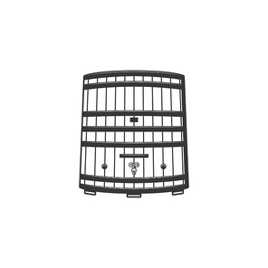 Wine barrel with tap isolated monochrome icon. Vector container with beer, oak keg, brewery symbol