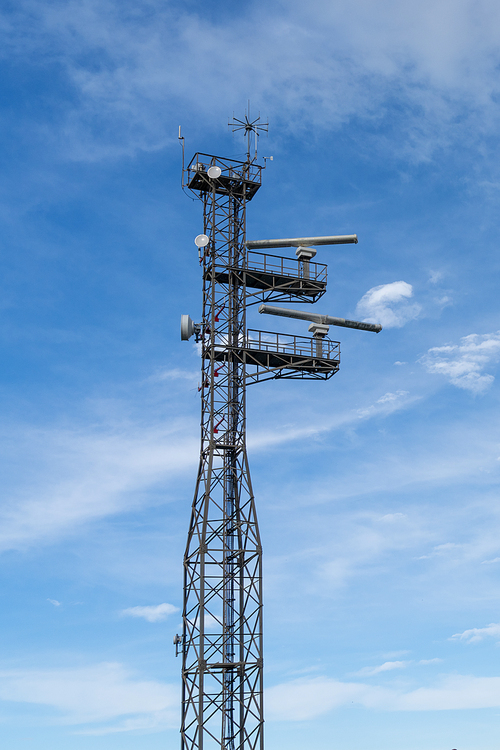 A radio and radar aerial antenna close up