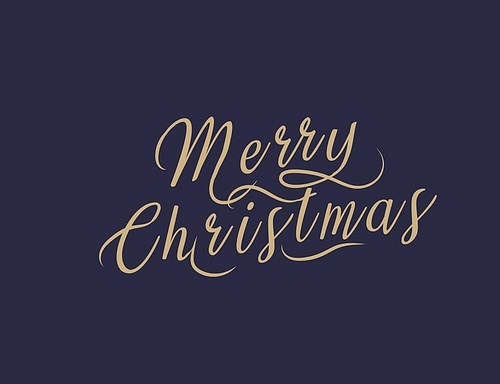 Merry Christmas and happy New Year set with lettering typographic composition for the poster and greeting card. Calligraphy for winter holiday. Vector illustration