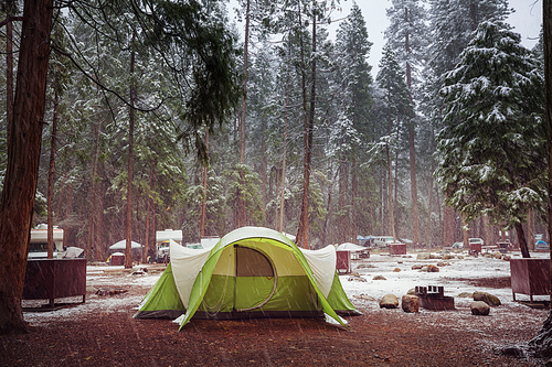 Beautiful early spring landscapes in Yosemite National Park, Yosemite, USA