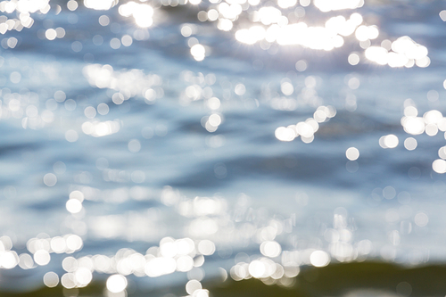 Bokeh light background in the sea