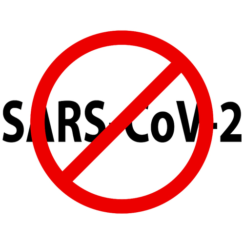 Stop SARS Covid Corona Virus sign on white background.