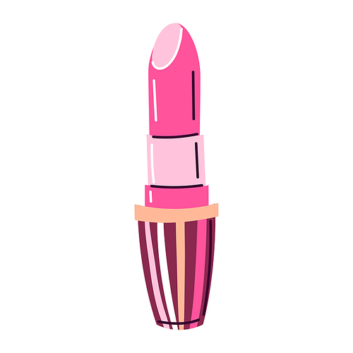 Illustration of lipstick. Make up item. Beauty and fashion abstract image.