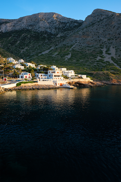 Kamares town on Sifnos island on sunset. Greece