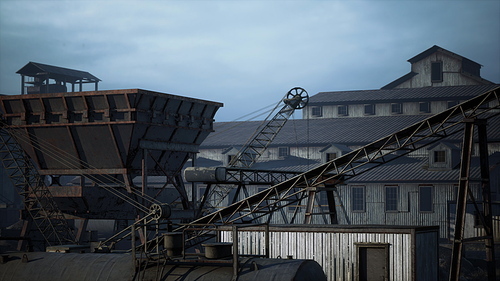 Old abandoned Welsh Coal Mine Pit Gear