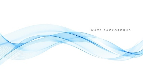 Vector abstract blue colorful flowing wave lines isolated on white background. Transparent design element for technology, science, healthy modern concept.