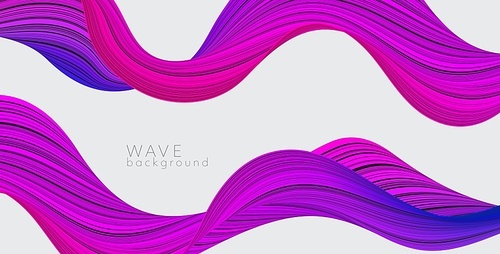 Vector background with color abstract wave. Modern science banner