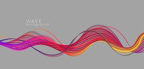 Vector background with color abstract wave. Modern science banner