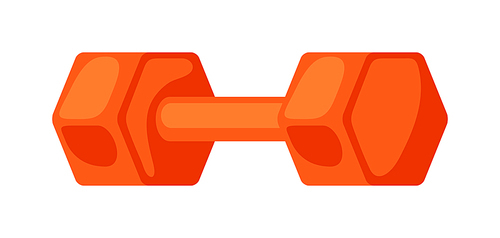 Icon of dumbbell. Stylized sport equipment illustration. For training and competition design.