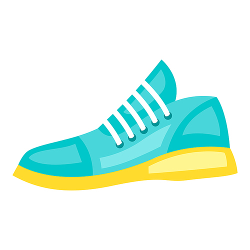 Icon of sneaker. Stylized sport equipment illustration. For training and competition design.