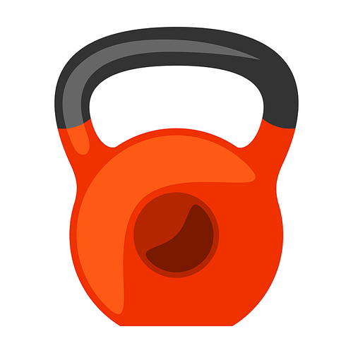 Icon of kettlebell. Stylized sport equipment illustration. For training and competition design.