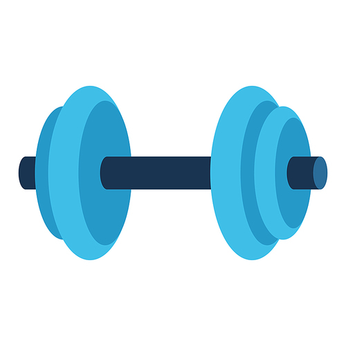 Icon of dumbbell. Stylized sport equipment illustration. For training and competition design.