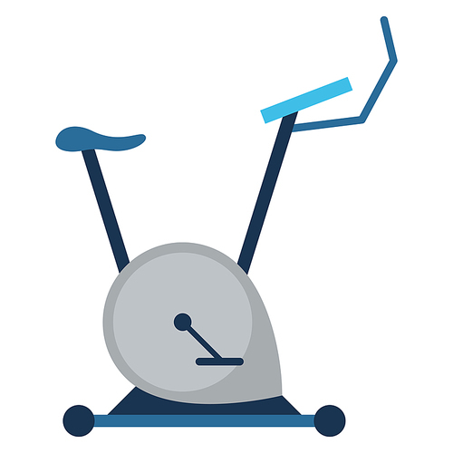 Icon of exercise bike. Stylized sport equipment illustration. For training and competition design.