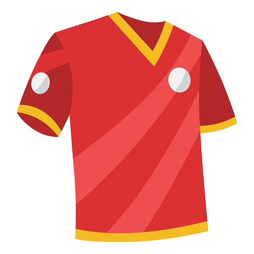 Icon of t-shirt. Stylized sport equipment illustration. For training and competition design.