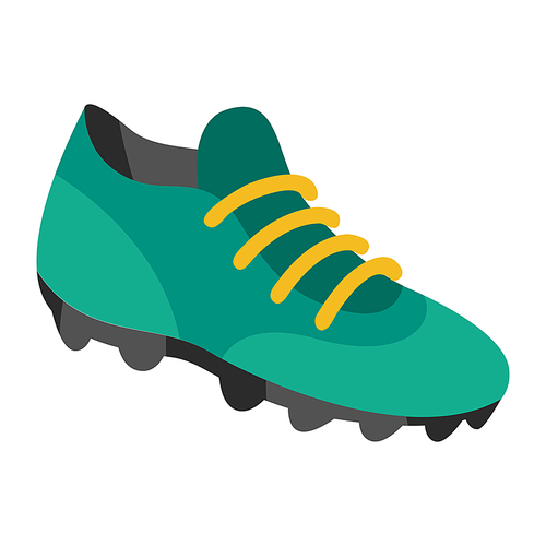 Icon of soccer boot. Stylized sport equipment illustration. For training and competition design.