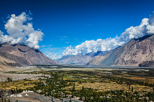 View of Nubra valley in Himalayas. Ladakh, India