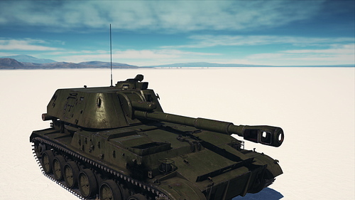 military tank in the white desert