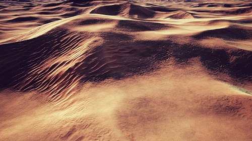 sand dunes at sunset in the Sahara Desert in Libya