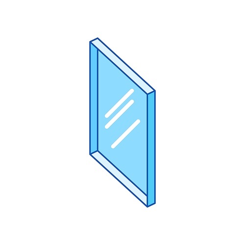 Illustration of single glass. Section for double glazed window. Image for businesses and construction industry.