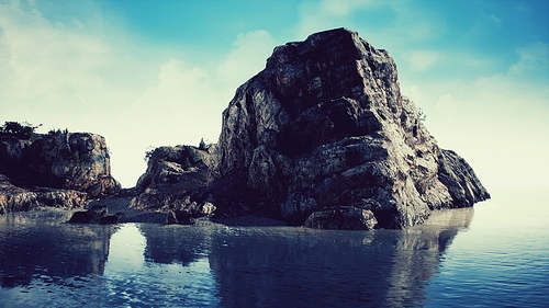 Aerial view of the dramatic coastline at the cliffs