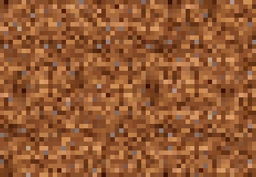 Pixel game background. Cubic pixel ground or rock blocks pattern. Eight-bit arcade mosaic vector backdrop with square pixels, computer game level environment soil or stone texture