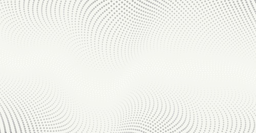 Vector background with white abstract wave dots. Modern science banner halftone effect