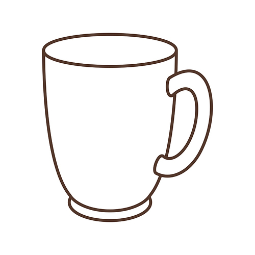 Illustration of cup. Stylized kitchen and restaurant utensil item.