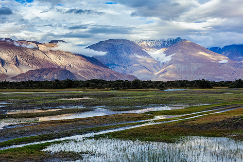 Nubra valley in Himalayas mountains, Ladakh, India