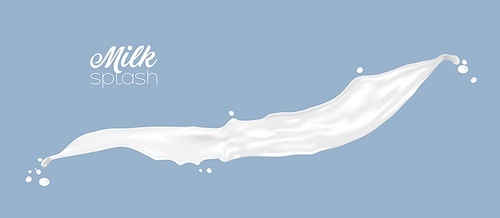 White yogurt, milk or cream wave splash. Fresh dairy product jet or wave, flying milky liquid or white paint swirl droplets. Natural milk or cream realistic vector liquid frozen motion flow splatters