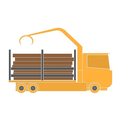 Timber Carrier. Hand-drawn vector illustration on white background