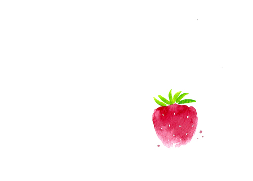 봄 딸기 수채화 배경