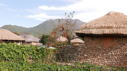 마당, 초가집, 전통가옥, 민속촌, 시골, 시골풍경