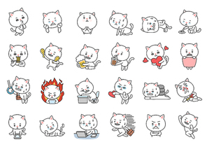 귀여운 고양이 캐릭터 모음/ 이모티콘