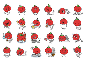 귀여운 토마토 캐릭터 모음/ 이모티콘